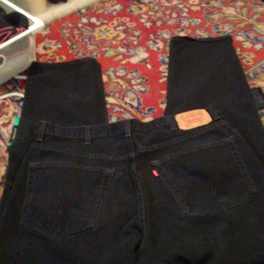Vintage 550 Relaxed Fit Black Levi's Jeans W38 X L34